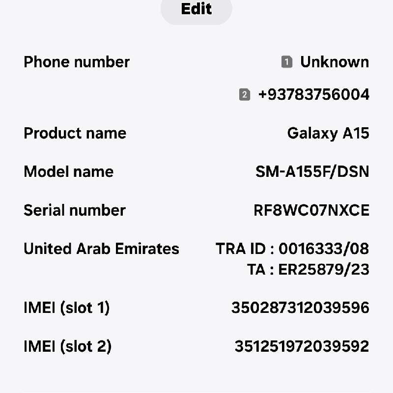 فروش موبایل سامسونگ گلکسی a15