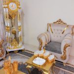 فروش یک سیت مبل رنگ طوسی  هفت نفره