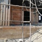 دیوار چنی خیشت  سفال. بلوک غیرهکاشی کاری سنگ کاری