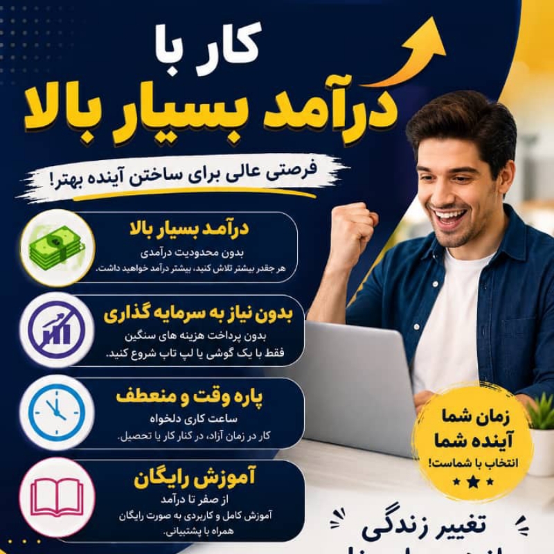 کار پاره وقت برای خانم ها و آقایان همین الان در هرات